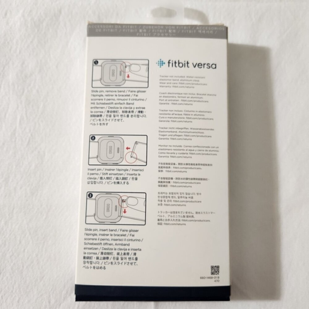 Fitbit Versa Smart Watch Classic Band Bracelet Classique White Size Large NWT - Picture 4 of 5
